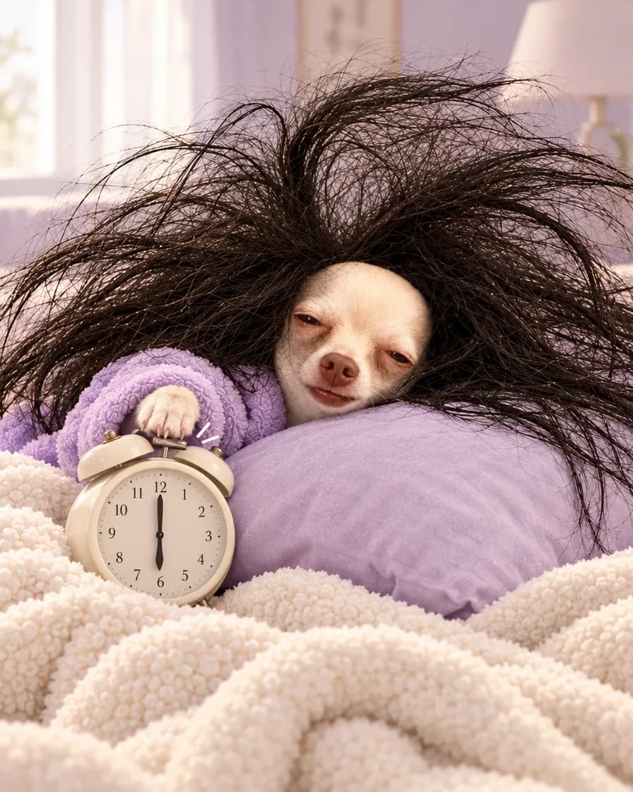 Sleego slapping the snooze button